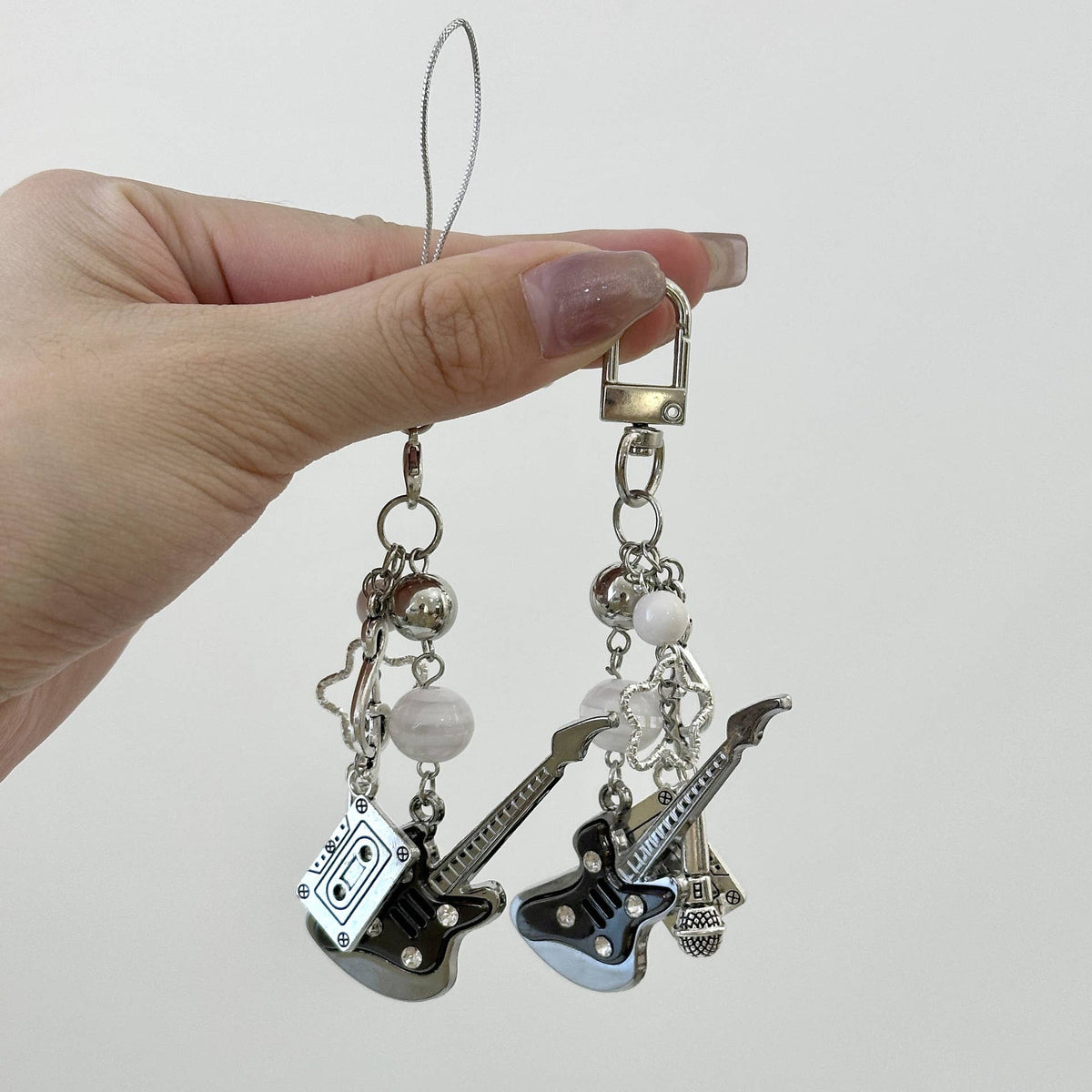 Electric Guitar Charm Keychain