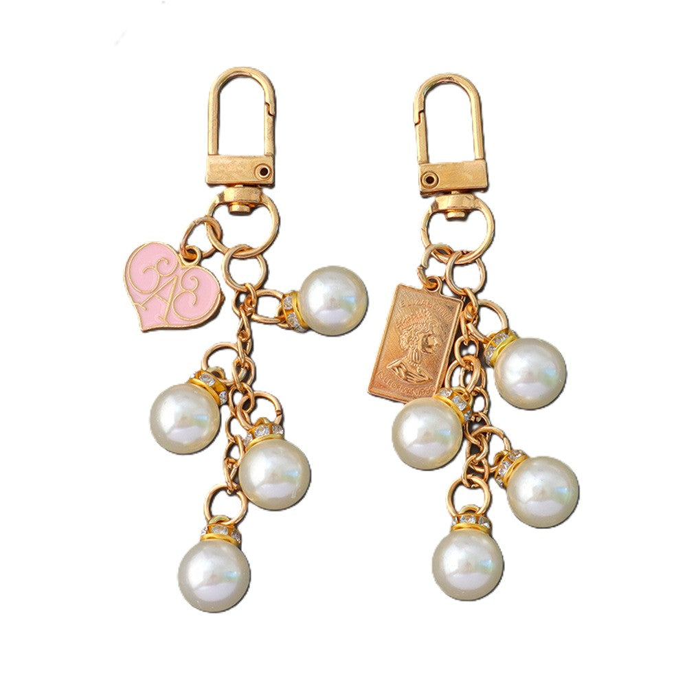 Pearl Cluster Charm Keychain Bag Pendant