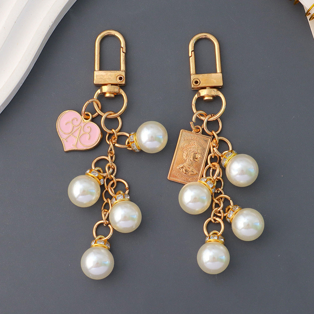 Pearl Cluster Charm Keychain Bag Pendant - view 2