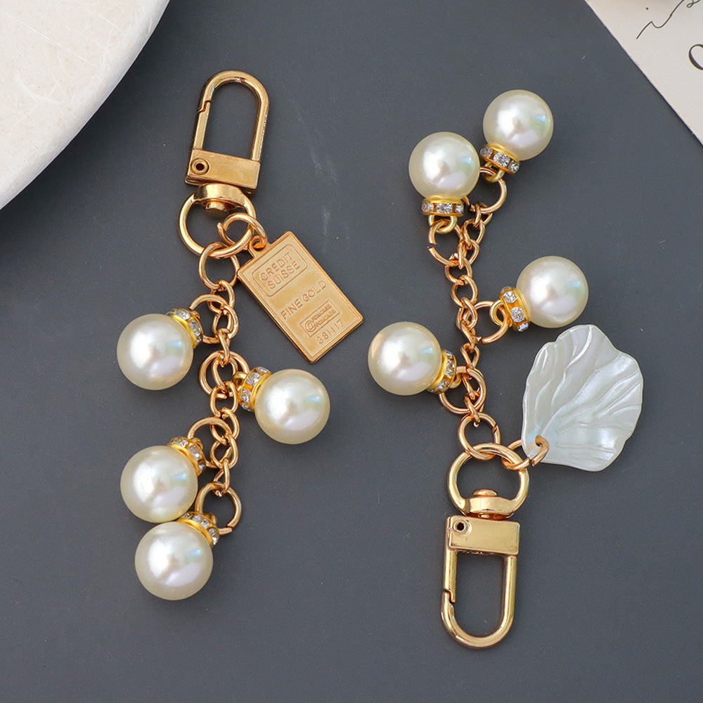 Pearl Cluster Charm Keychain Bag Pendant - view 3