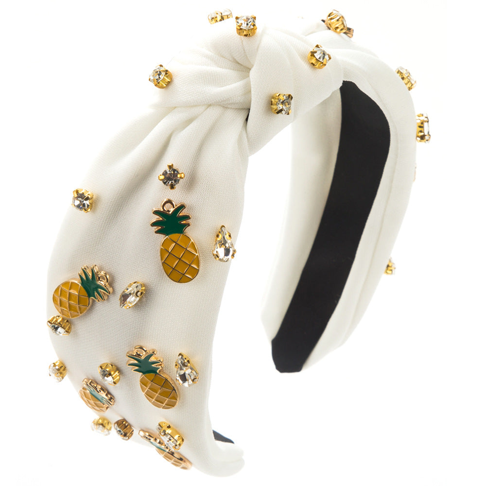 Fruit Charm Rhinestone Knot Headband - view 1
