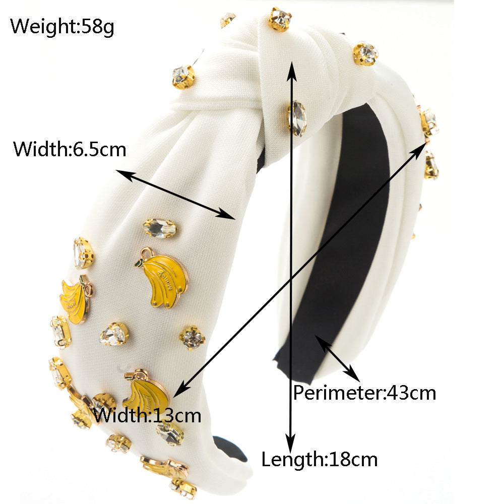 Fruit Charm Rhinestone Knot Headband - view 3