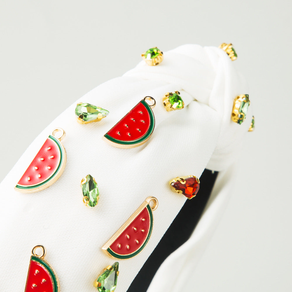 Fruit Charm Rhinestone Knot Headband - view 4