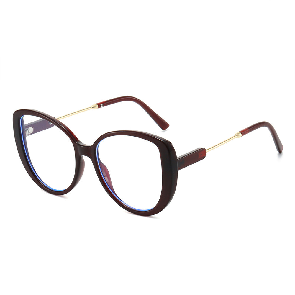 Oversized Cat Eye Clear Lens Eyeglass Frames - C2