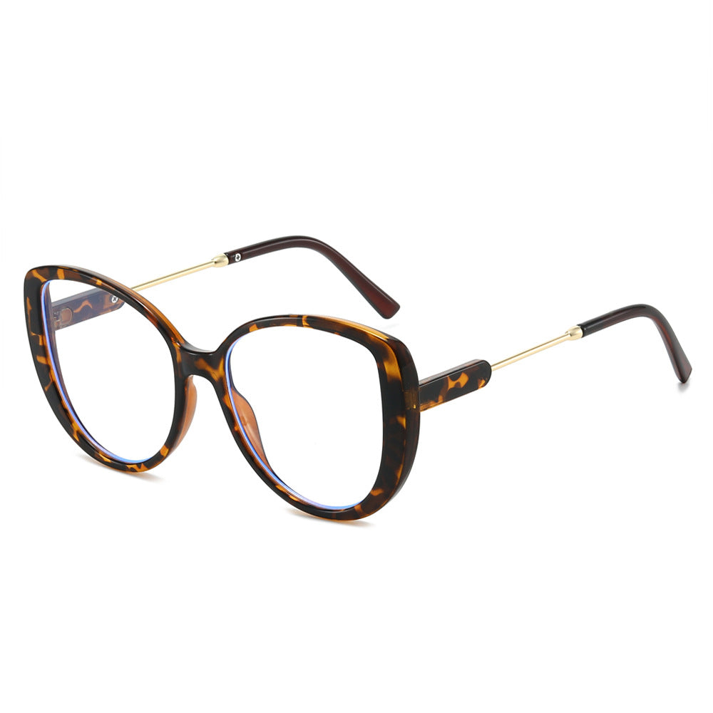 Oversized Cat Eye Clear Lens Eyeglass Frames - C3