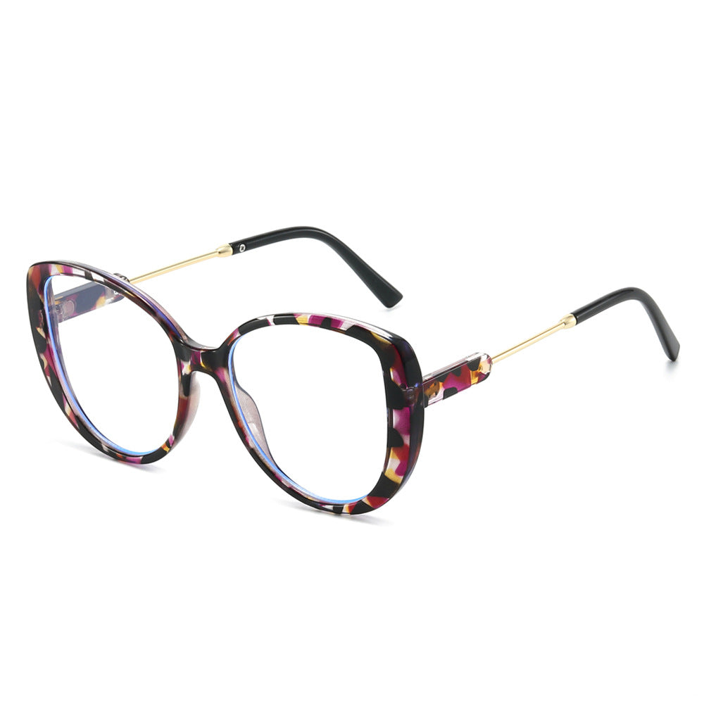 Oversized Cat Eye Clear Lens Eyeglass Frames - C4