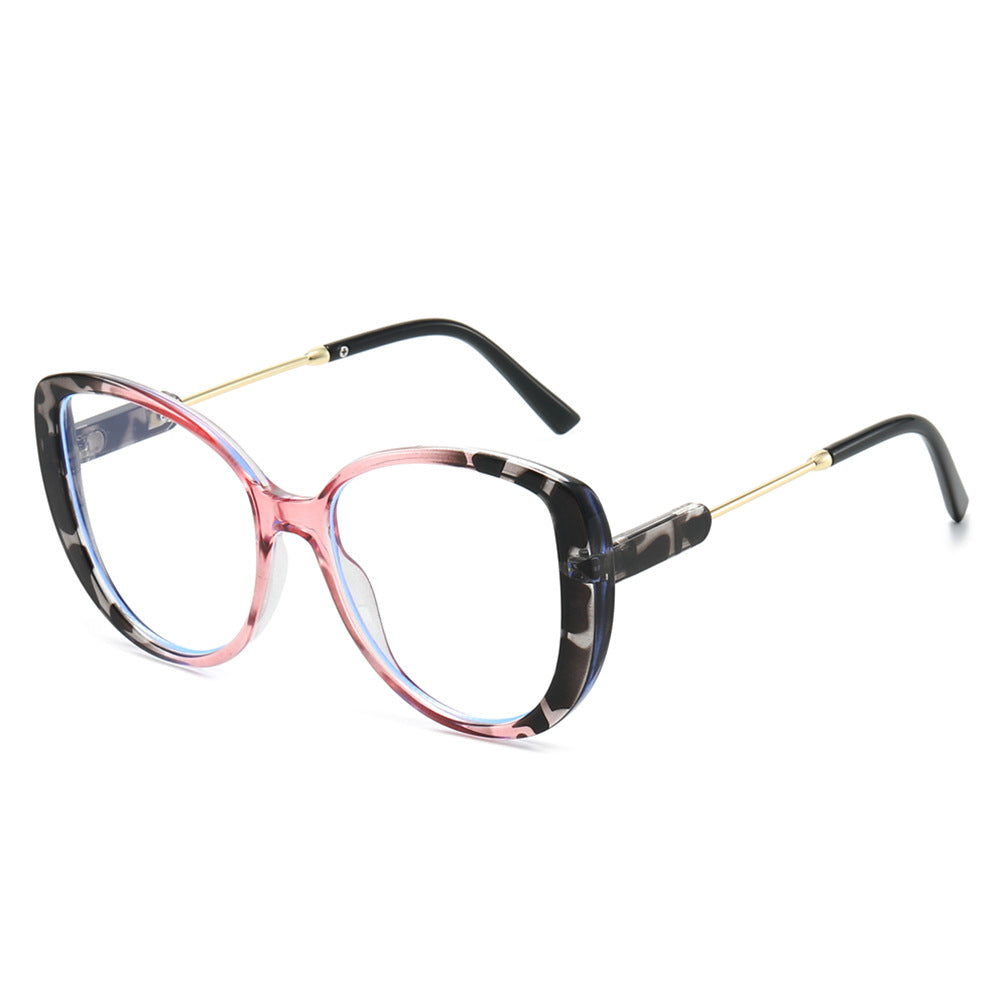 Oversized Cat Eye Clear Lens Eyeglass Frames - C5