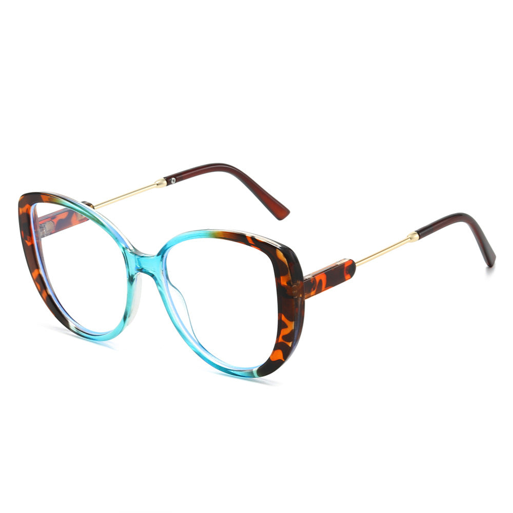 Oversized Cat Eye Clear Lens Eyeglass Frames - C6