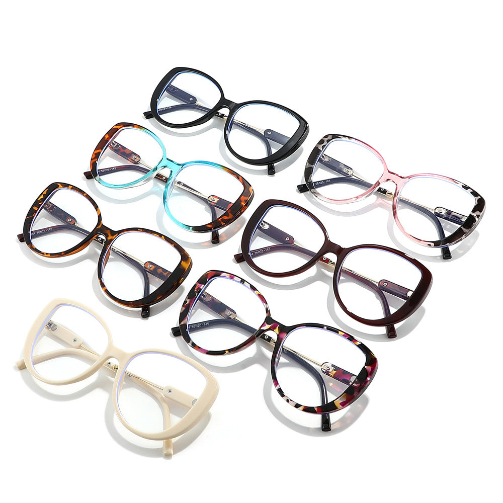 Oversized Cat Eye Clear Lens Eyeglass Frames - view 1