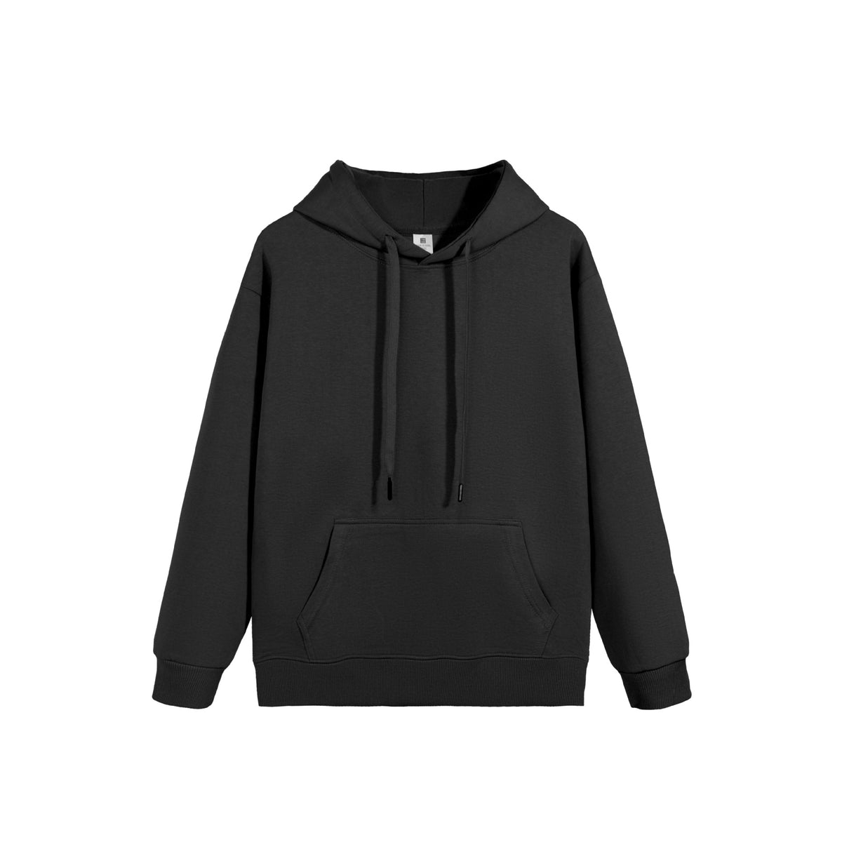 Classic Everyday Pullover Hoodie with Kangaroo Pocket - black