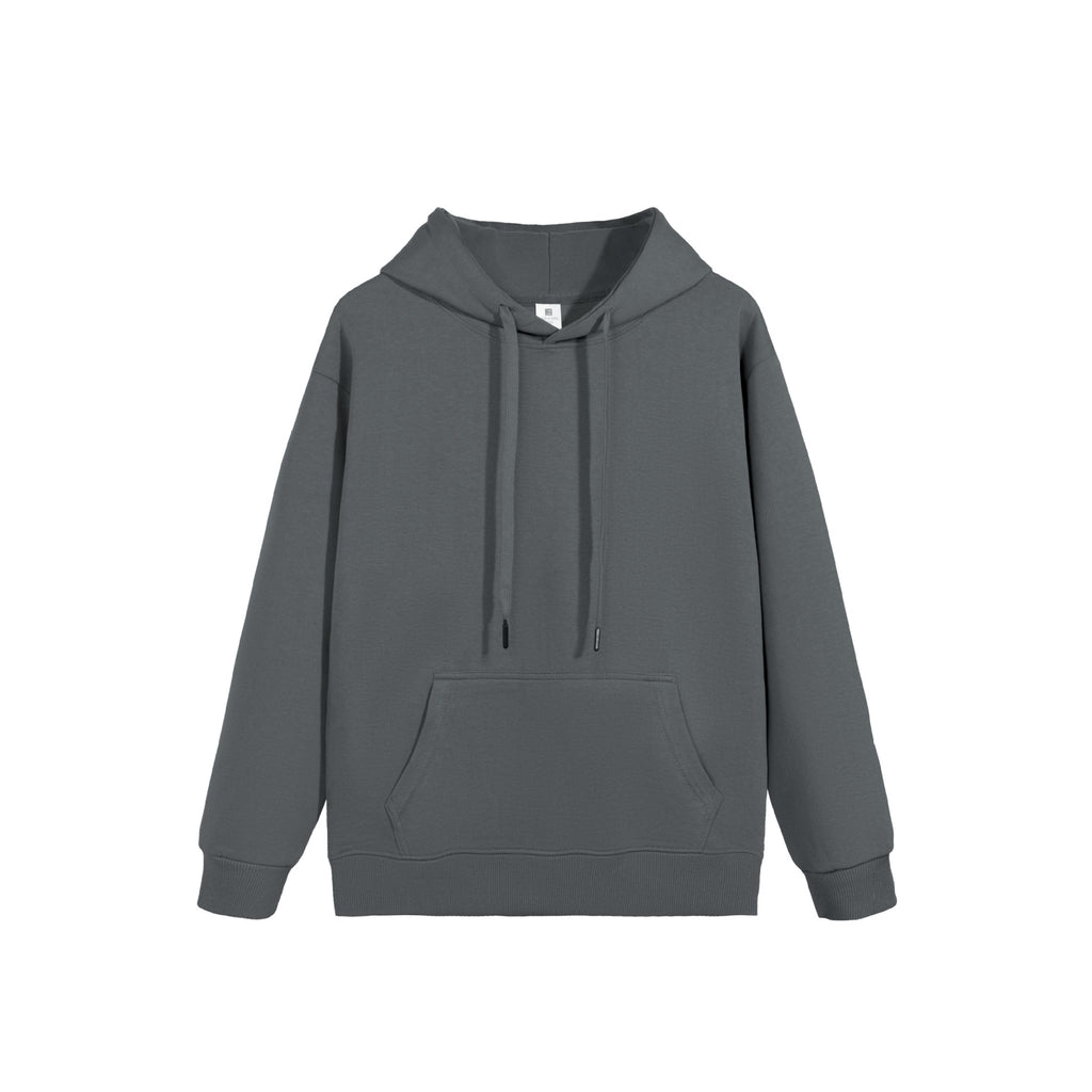Classic Everyday Pullover Hoodie with Kangaroo Pocket - charcoal