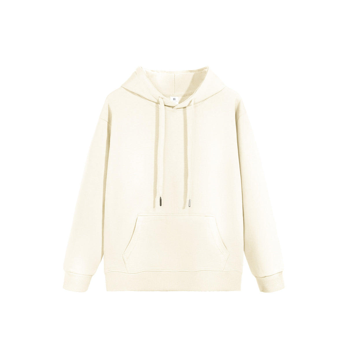 Classic Everyday Pullover Hoodie with Kangaroo Pocket - offwhite