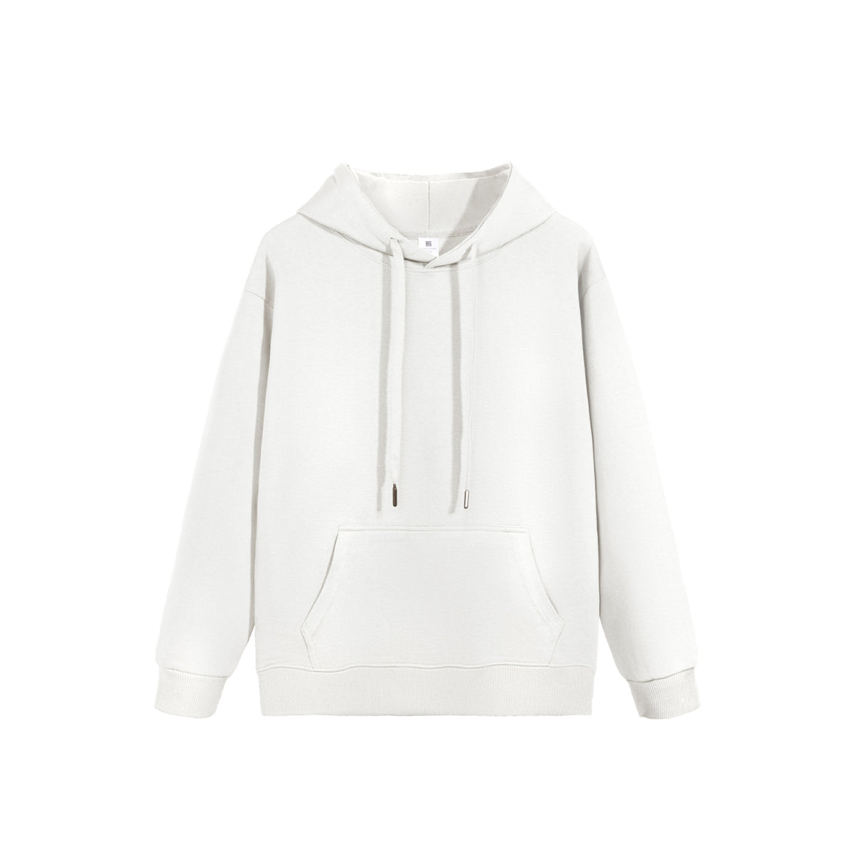 Classic Everyday Pullover Hoodie with Kangaroo Pocket - white