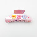 Candy Heart Print Hair Claw Clip - XOXO