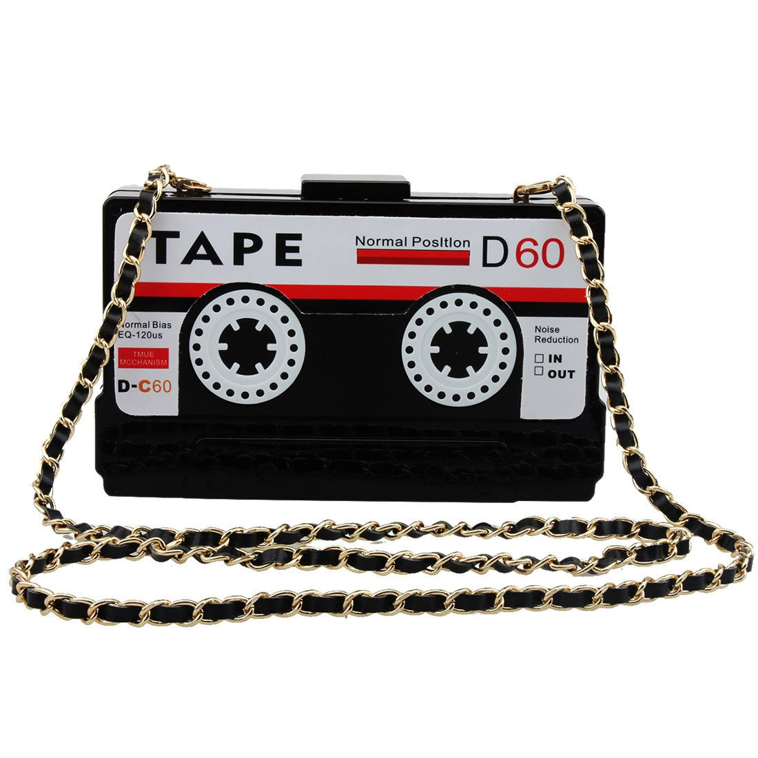 Retro Cassette Tape Acrylic Box Clutch