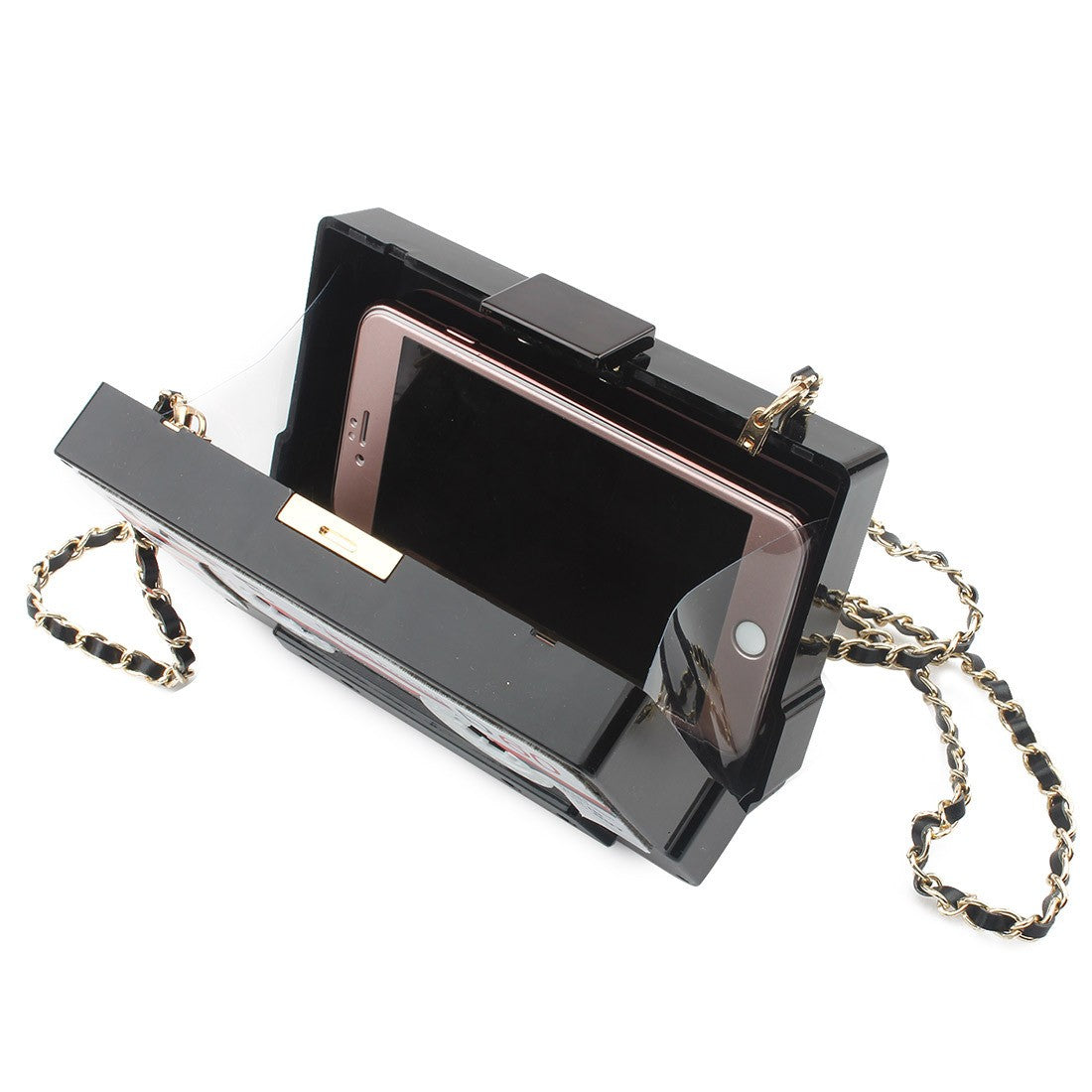 Retro Cassette Tape Acrylic Box Clutch