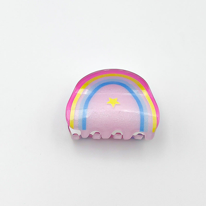 Kids Mini Fruit Rainbow Hair Clips - Color_04