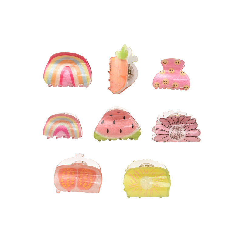 Kids Mini Fruit Rainbow Hair Clips - view 1