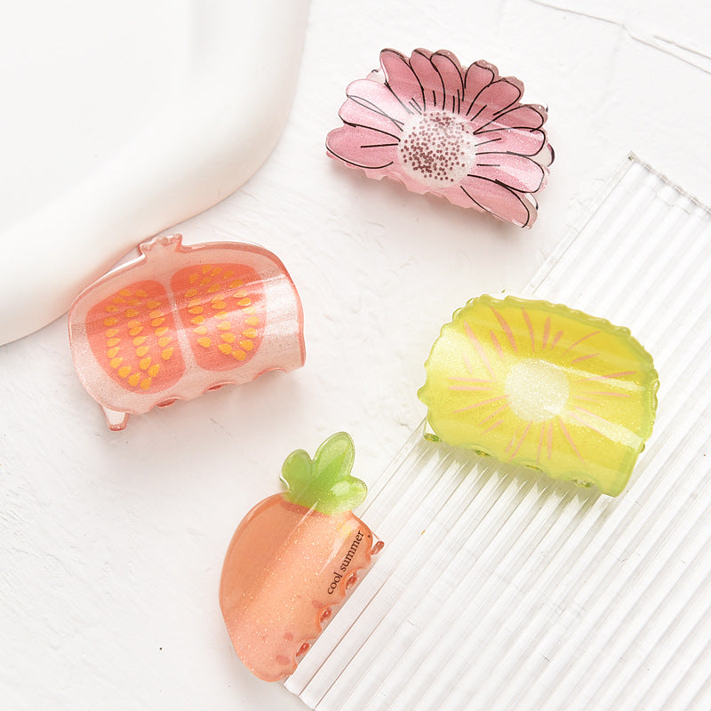 Kids Mini Fruit Rainbow Hair Clips - view 4