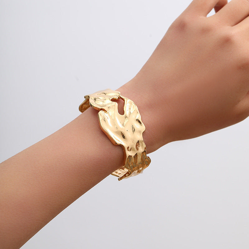 Sculptural Molten Open Cuff Bracelet - Style_10