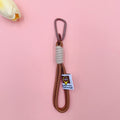 Nylon Rope Phone Wrist Strap Keychain - Coffee