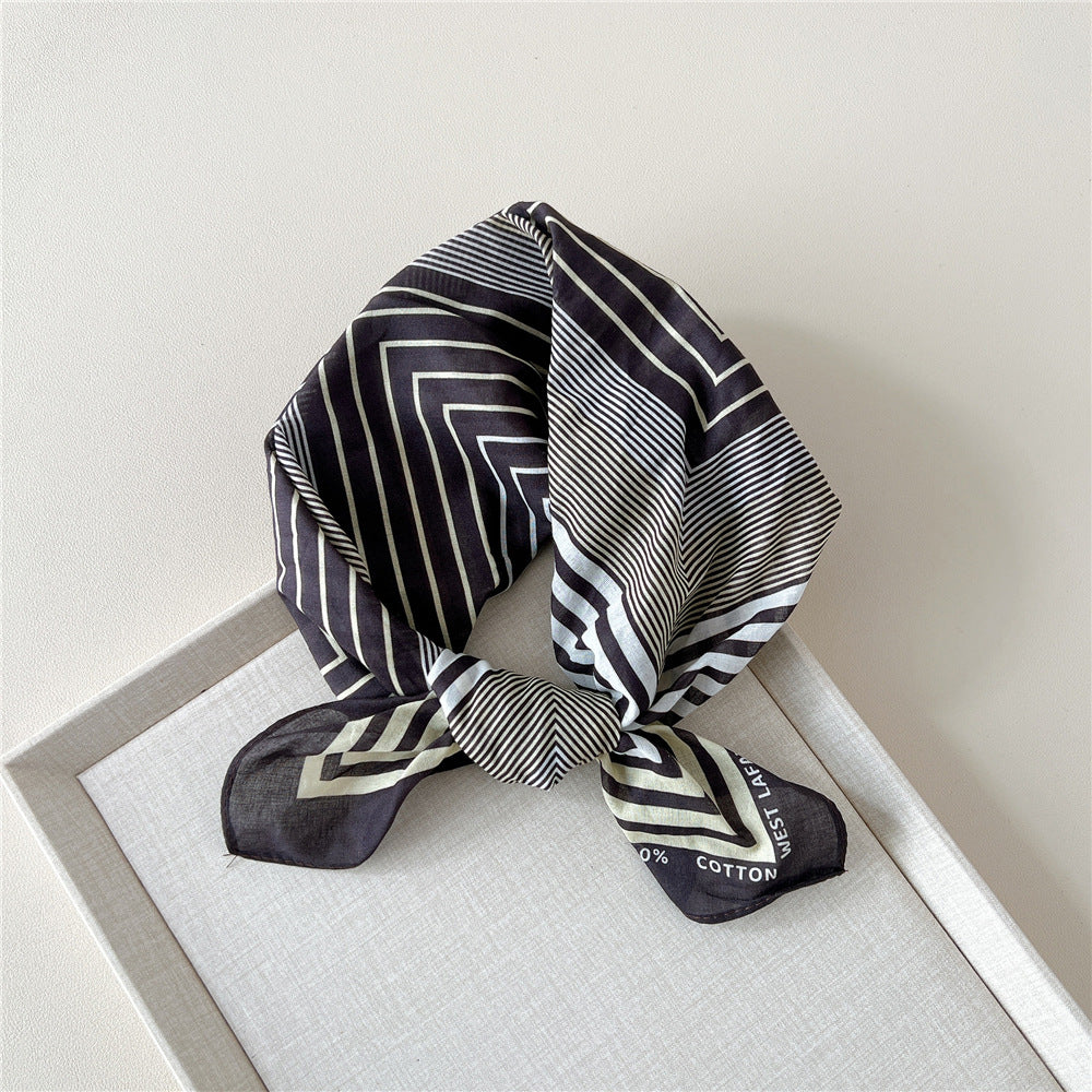 Retro Polka Dot Print Square Bandana - NO23