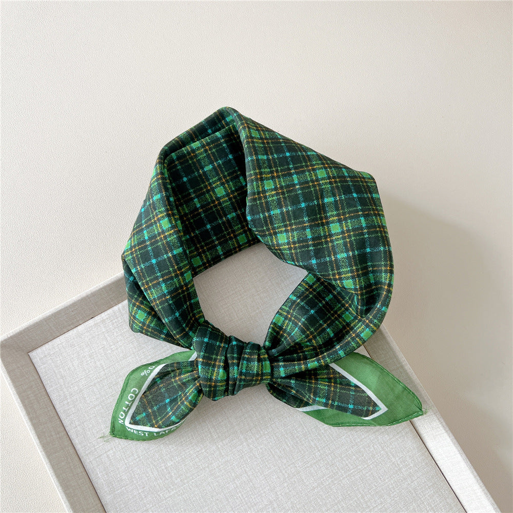 Retro Polka Dot Print Square Bandana - NO25