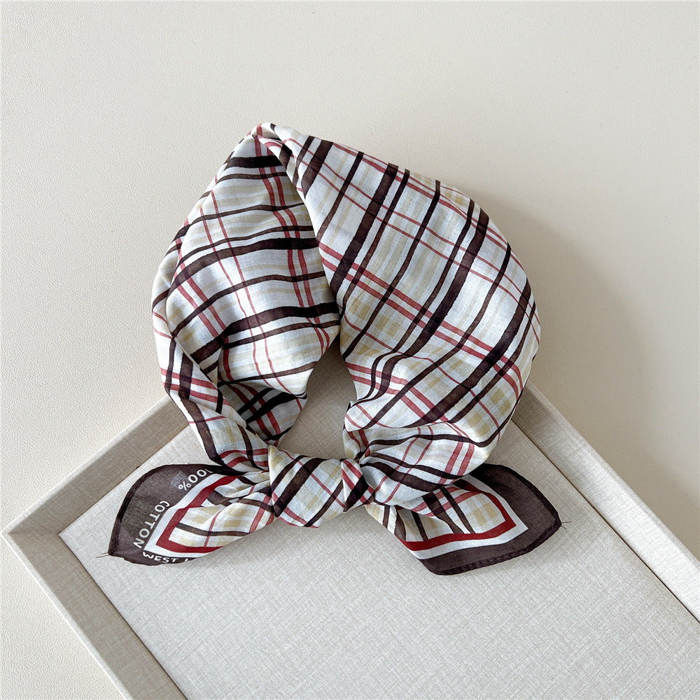 Retro Polka Dot Print Square Bandana - NO27