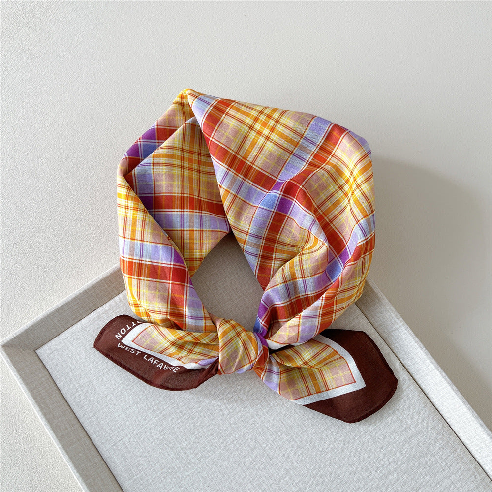 Retro Polka Dot Print Square Bandana - NO30
