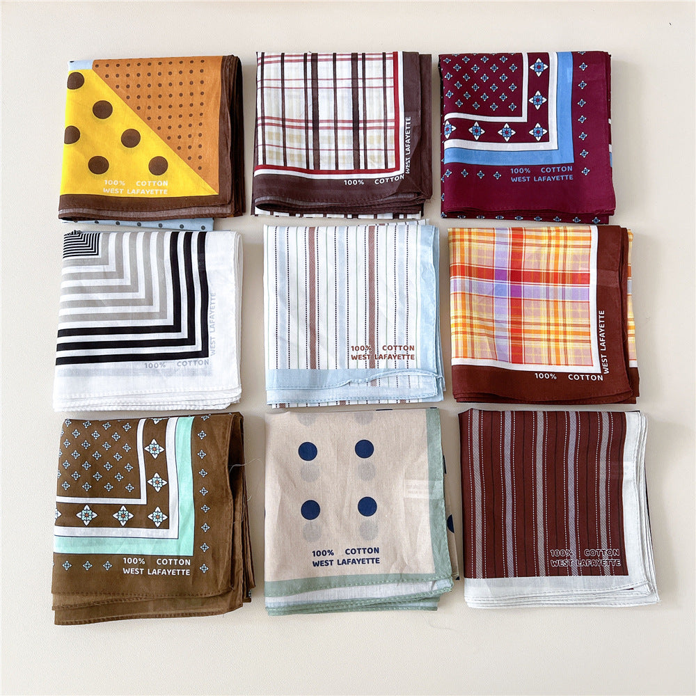 Retro Polka Dot Print Square Bandana