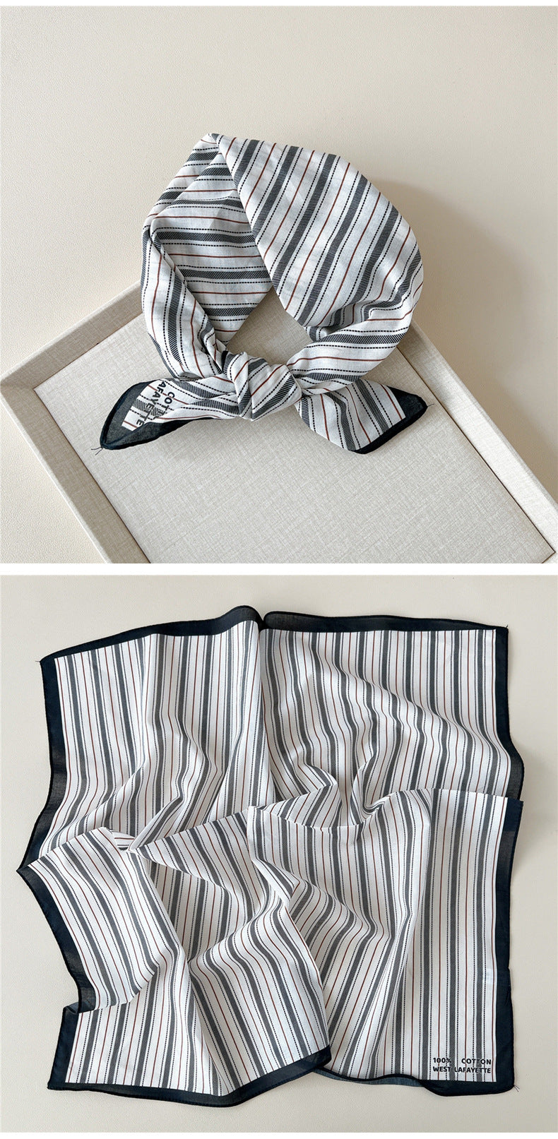 Retro Polka Dot Print Square Bandana - view 22