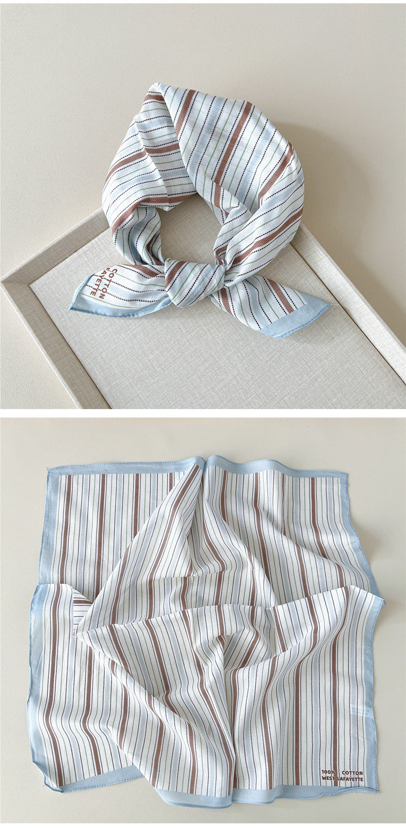Retro Polka Dot Print Square Bandana - view 23