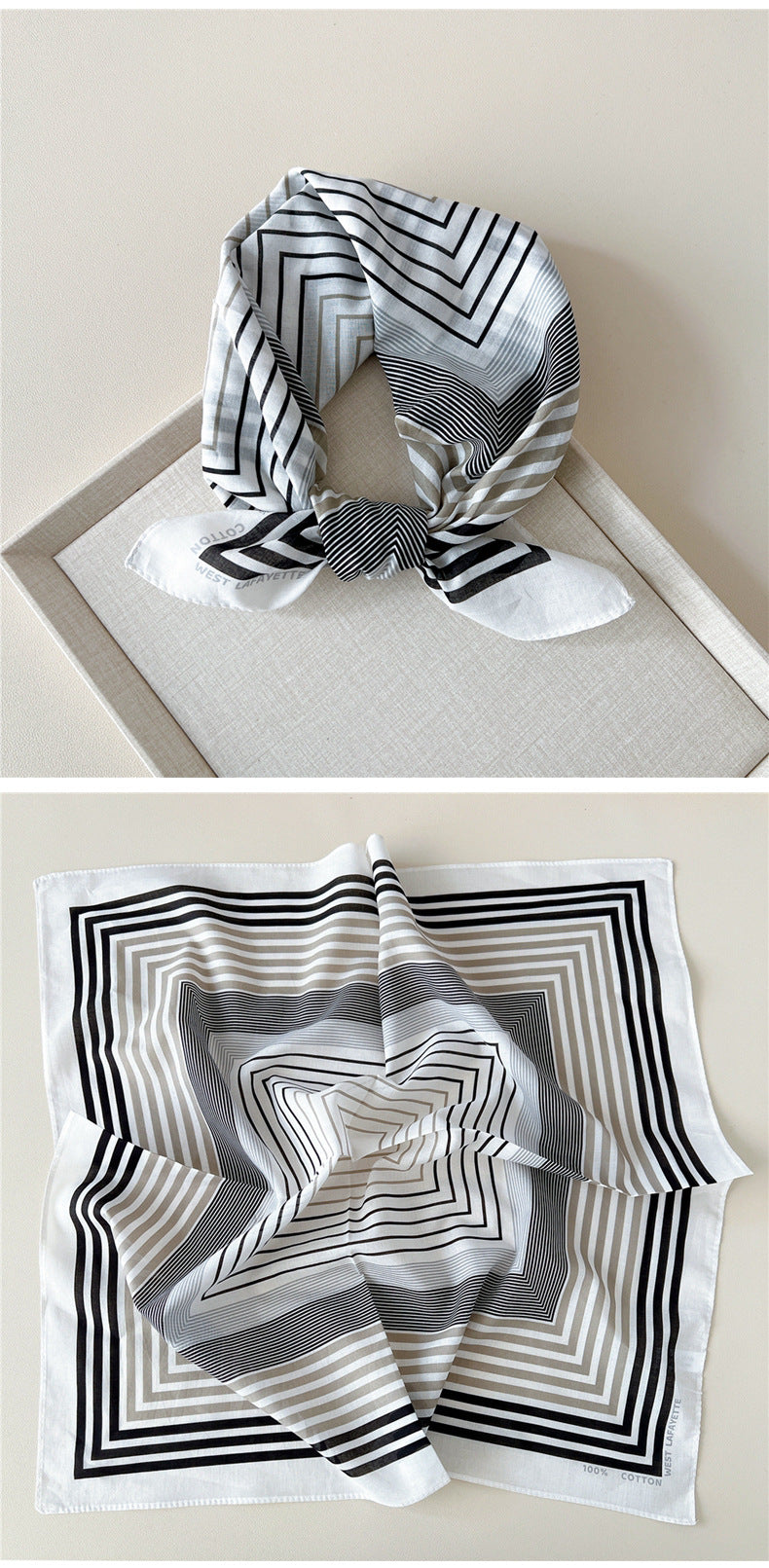 Retro Polka Dot Print Square Bandana - view 25