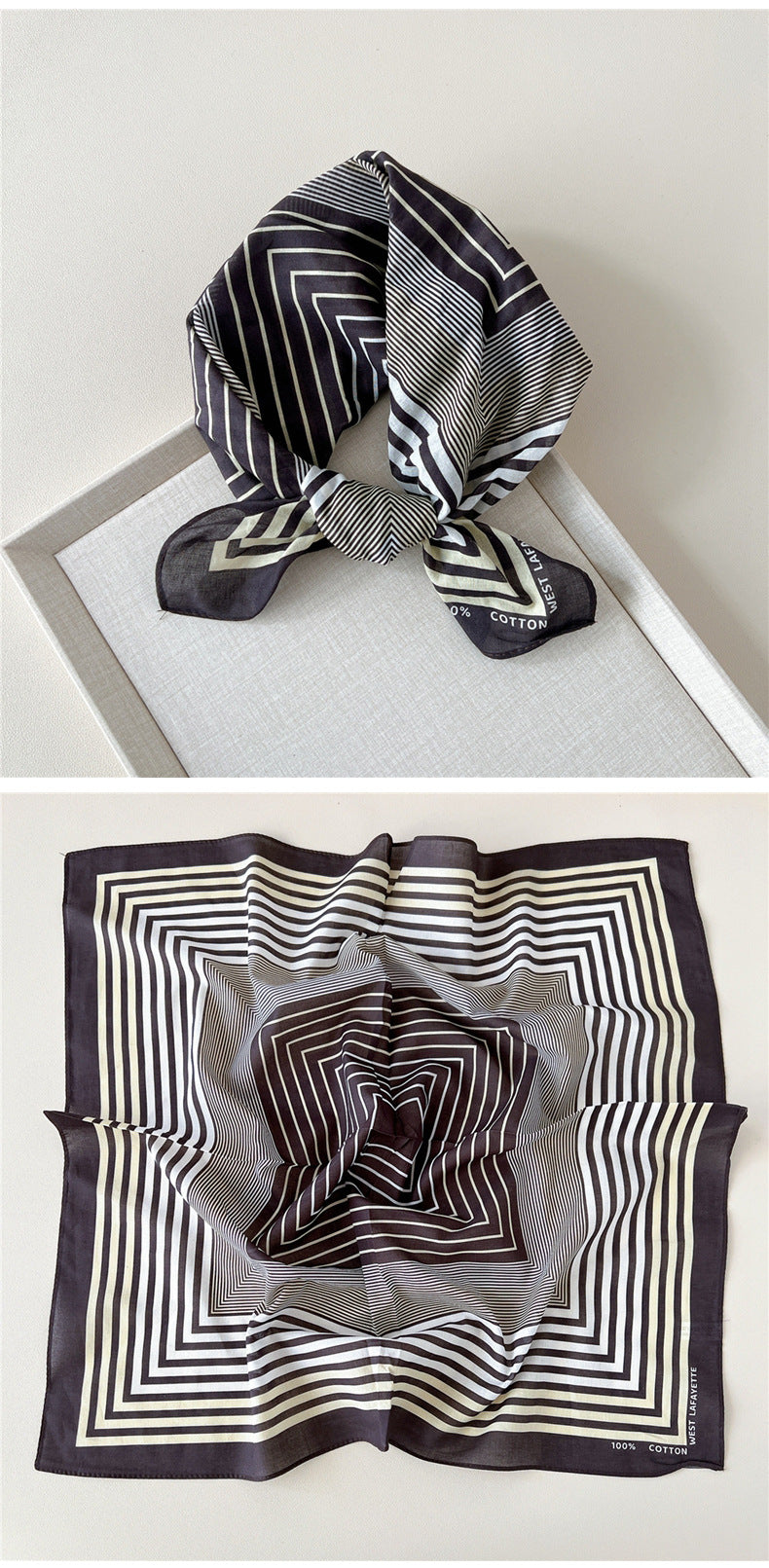 Retro Polka Dot Print Square Bandana - view 26