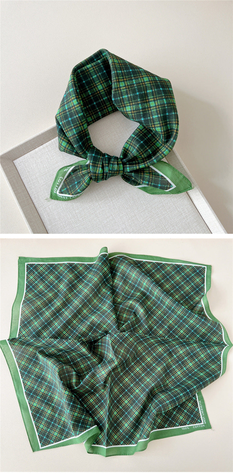 Retro Polka Dot Print Square Bandana - view 28