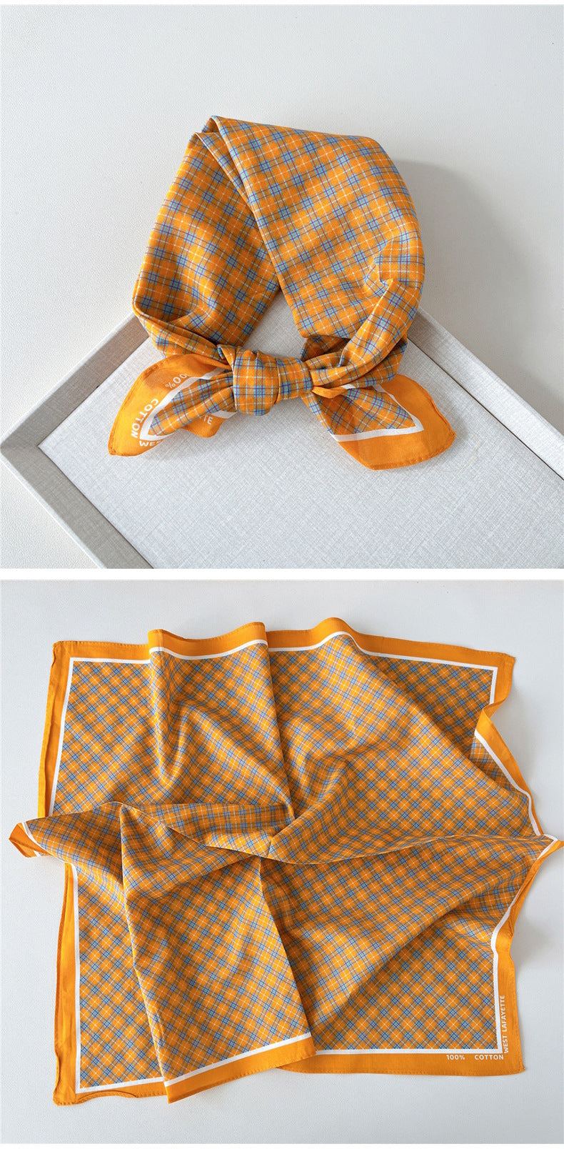 Retro Polka Dot Print Square Bandana - view 29