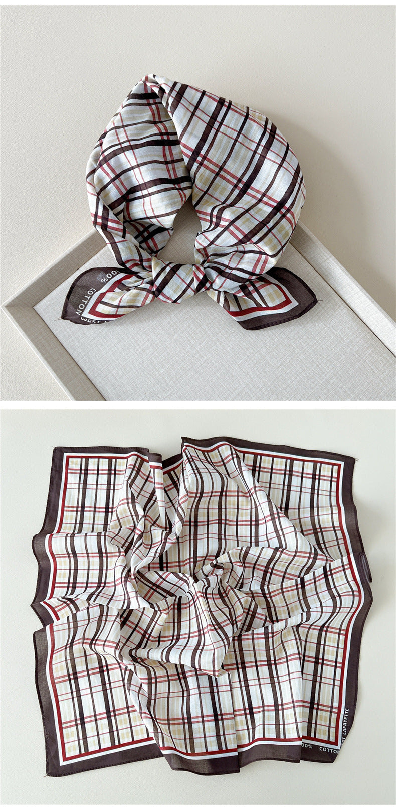 Retro Polka Dot Print Square Bandana - view 30