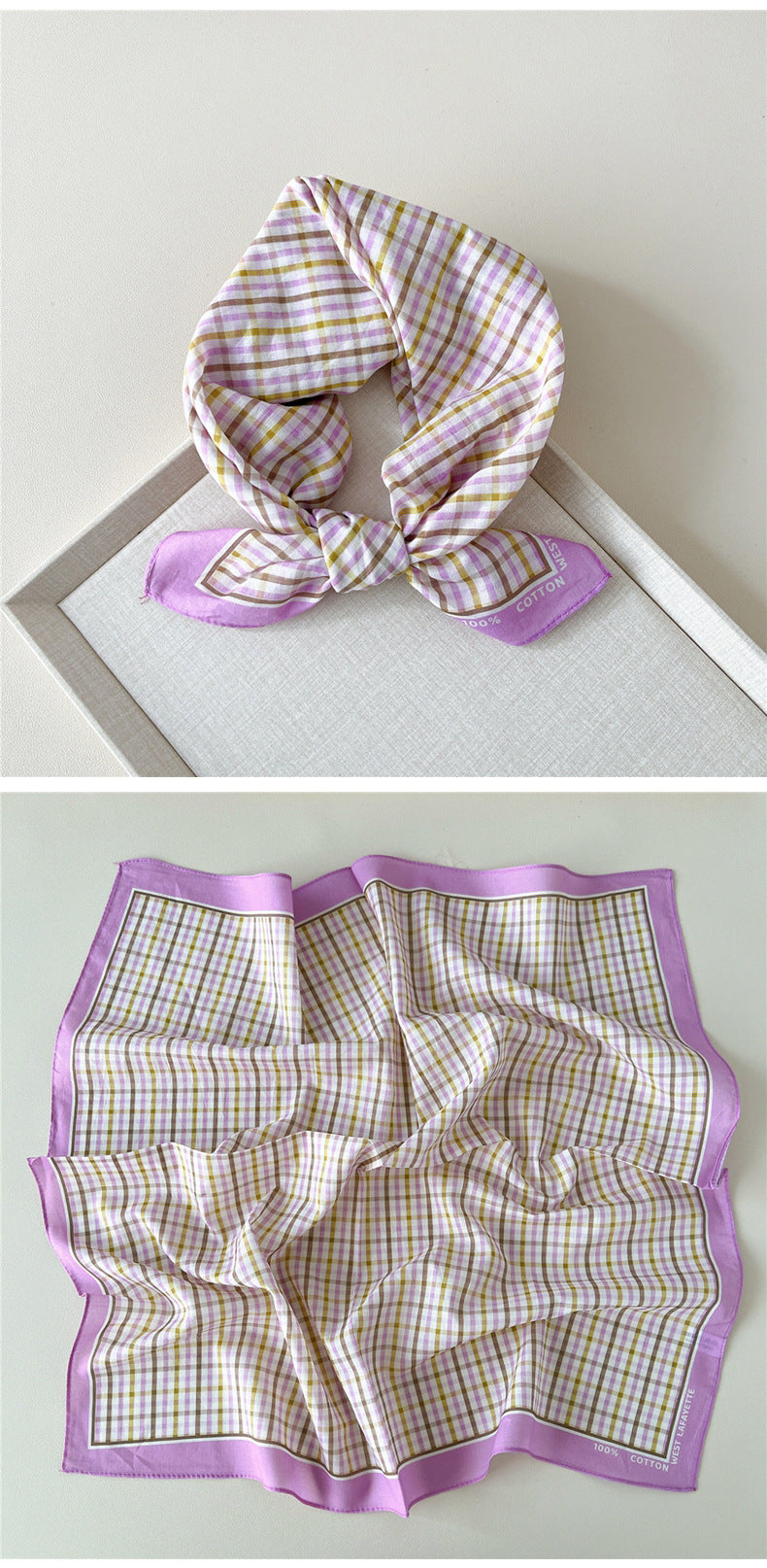 Retro Polka Dot Print Square Bandana - view 31