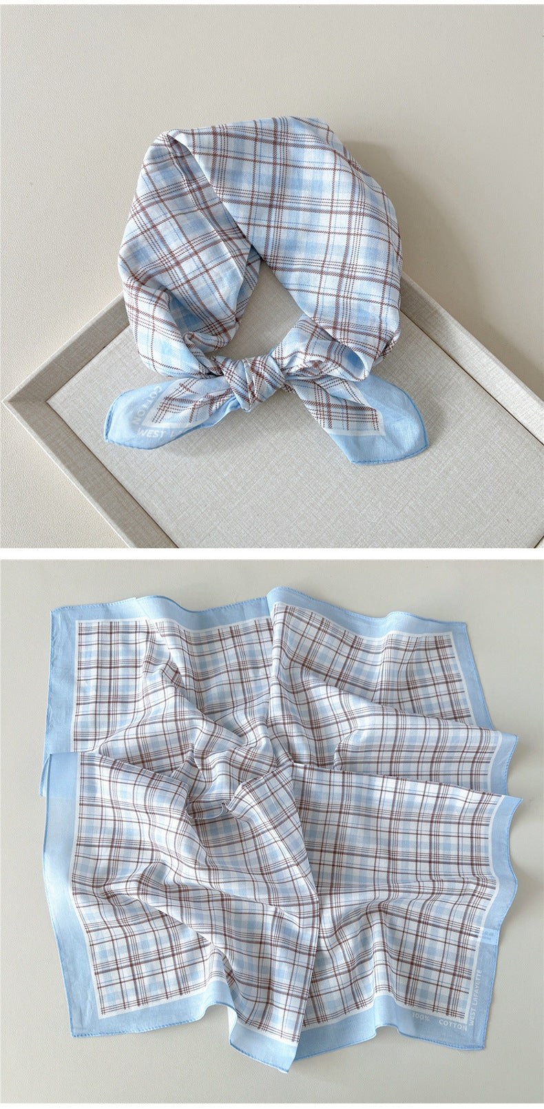 Retro Polka Dot Print Square Bandana - view 32