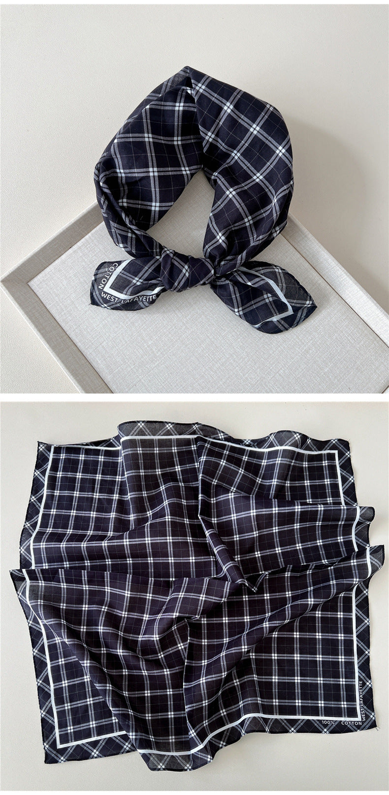 Retro Polka Dot Print Square Bandana - view 34