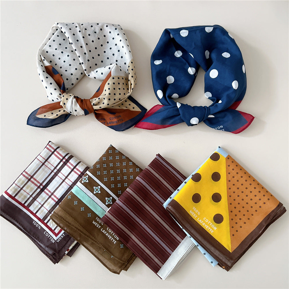 Retro Polka Dot Print Square Bandana - view 38