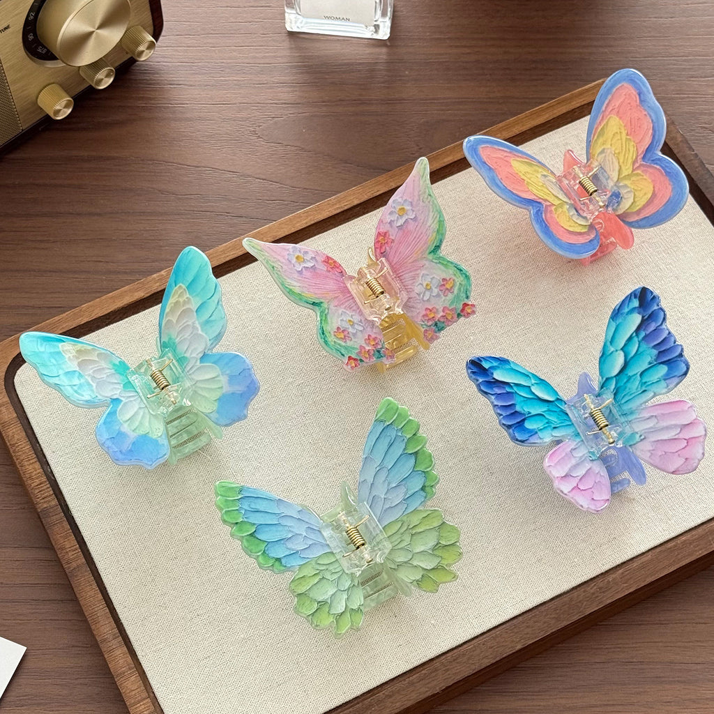 Ombre Butterfly Hair Claw Clip