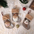 Mini Plush Cuff Christmas Stocking Gift Bag