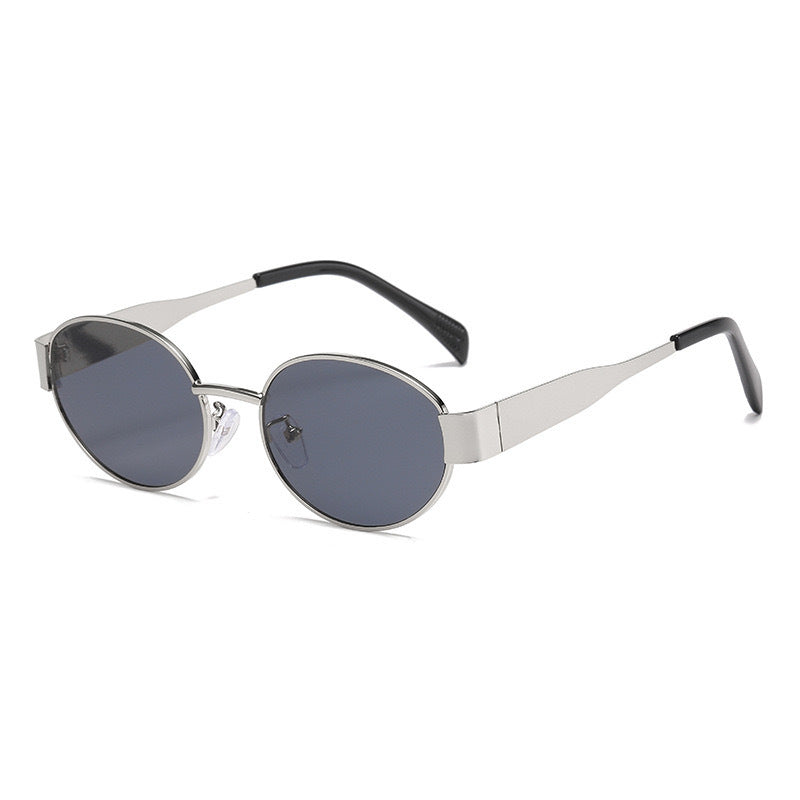 Vintage Oval Metal Frame Sunglasses - NO02
