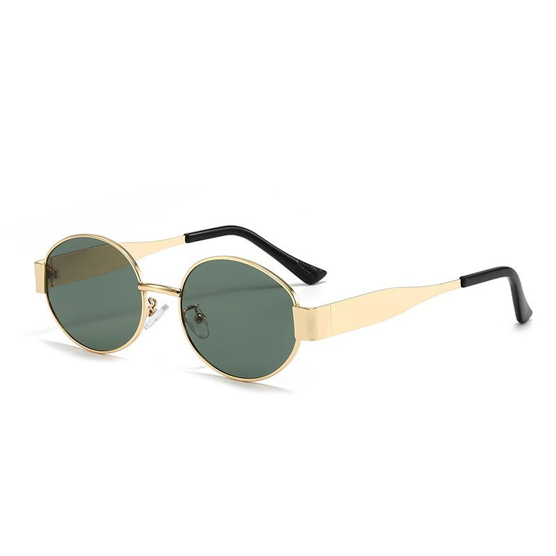 Vintage Oval Metal Frame Sunglasses - NO05