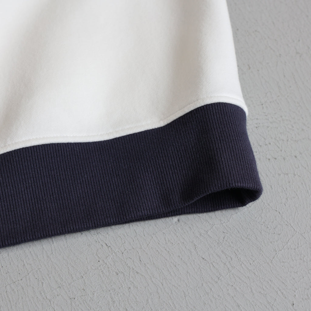Contrast Trim Mock Neck Sweatshirt - White - 5