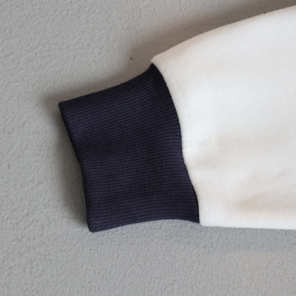 Contrast Trim Mock Neck Sweatshirt - White - 9