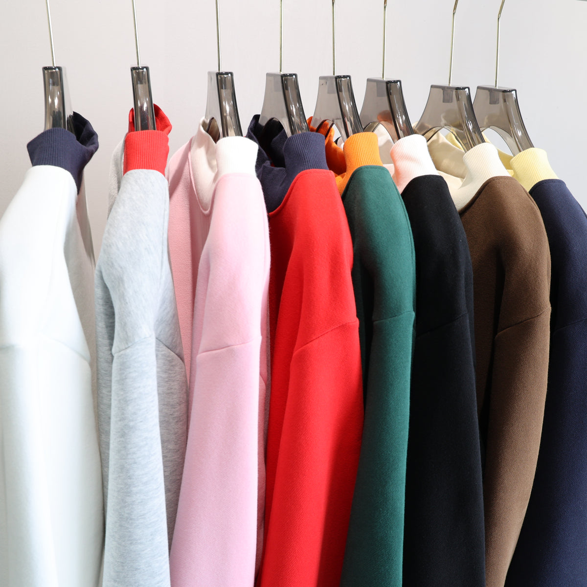 Contrast Trim Mock Neck Sweatshirt - view 4
