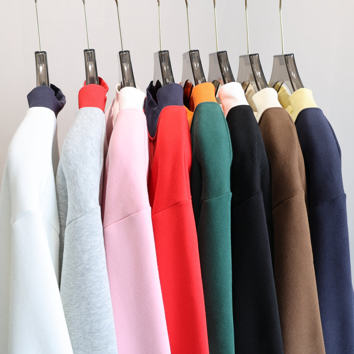 Contrast Trim Mock Neck Sweatshirt - view 5