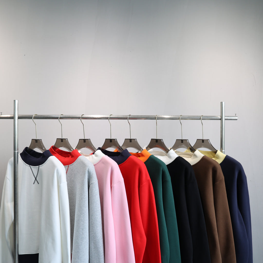Contrast Trim Mock Neck Sweatshirt - view 6